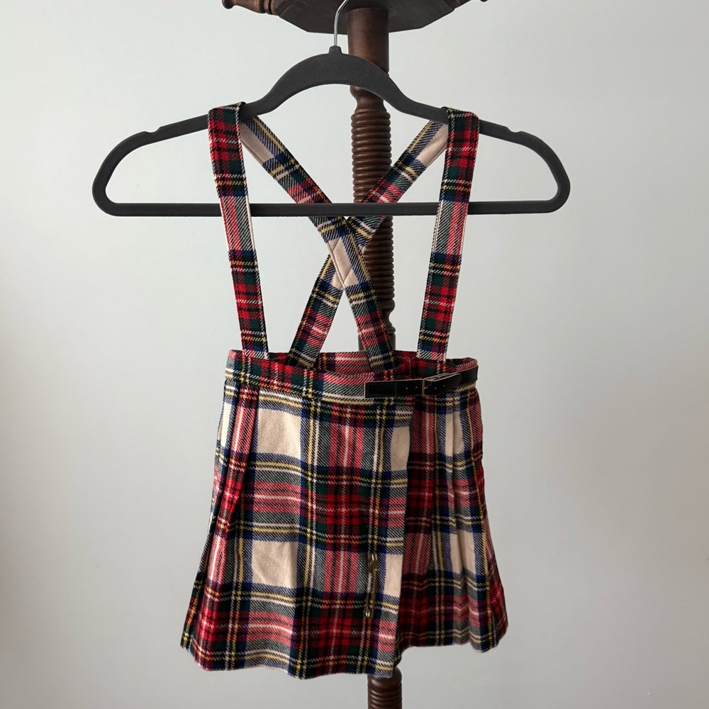 Kids Vintage Edith May Wool Tartan Suspender Kilt Dress Republic of Ireland